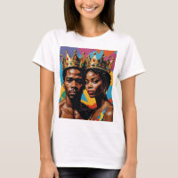 King Royalty King y Queen Bold Camiseta de arte co