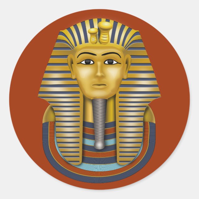King Tut Classic Round Pegatina (Anverso)