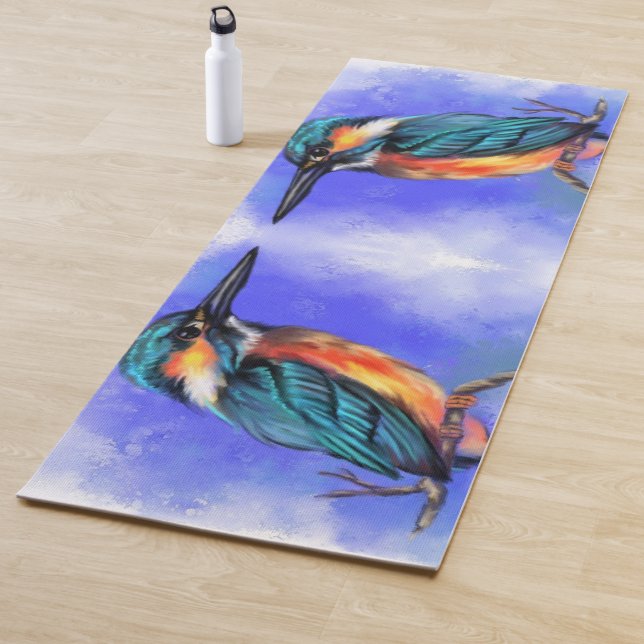Kingfisher Bird Yoga Mat (In situ)
