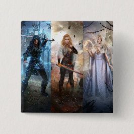 Kingsmen Crónicas Trilogía Fantasía Botón de arte 