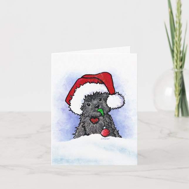 KiniArt Affenpinscher Navidad (Anverso)