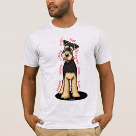 KiniArt Airedale Terrier adora la camiseta
