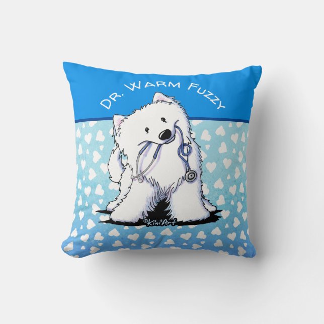 KiniArt Almohada de Samoyedo Doctor (Anverso)