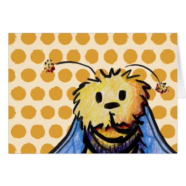 KiniArt Bee Notecard (Anverso (Horizontal))