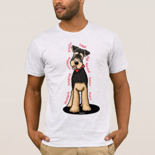 KiniArt Camiseta para Amantes de Airedale Terrier
