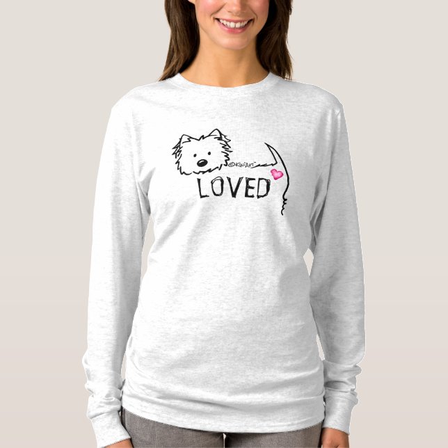 KiniArt Camiseta Westie Terrier LOVE (Anverso)
