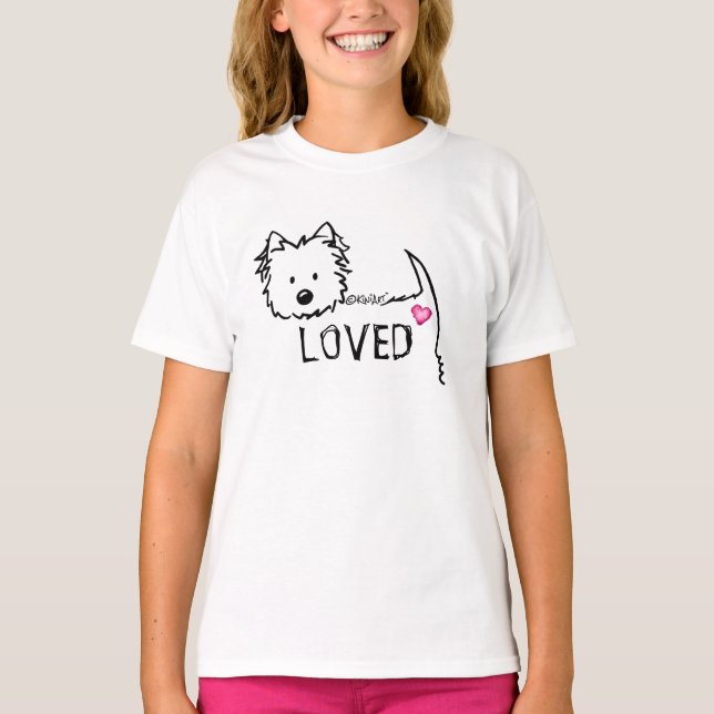 KiniArt Camiseta Westie Terrier LOVE (Anverso)