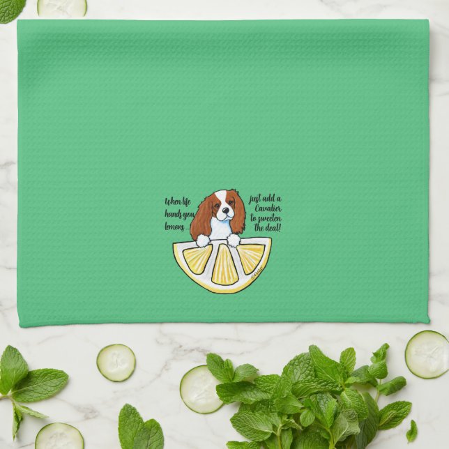 KiniArt Cavalier Life Lemons Kitchen Toalla (Doblado)