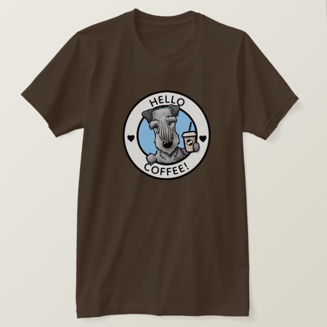 KiniArt Cesky Terrier Camiseta de Café (Anverso del diseño)