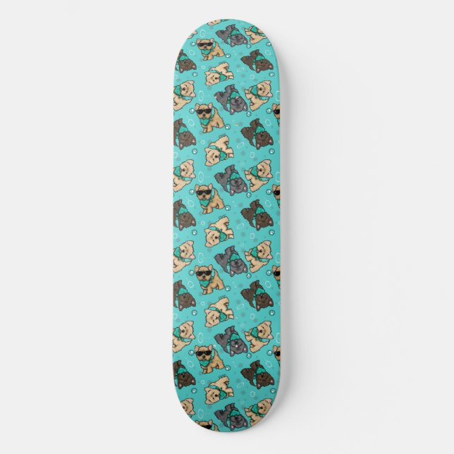 KiniArt Cutieface Cairn Skateboard (Anverso)