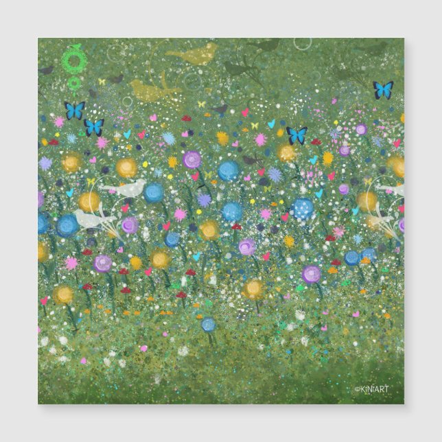 KiniArt Floral Aves de jardín y mariposas (Anverso)