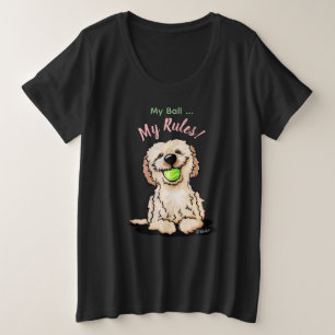 KiniArt Goldendoodle MI PELOTA Camiseta