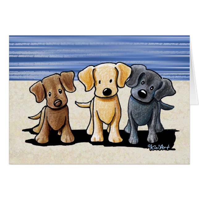 KiniArt Labrador Beach Trio (Anverso (Horizontal))