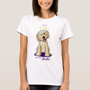 KiniArt Life Is Golden DOODLE camiseta