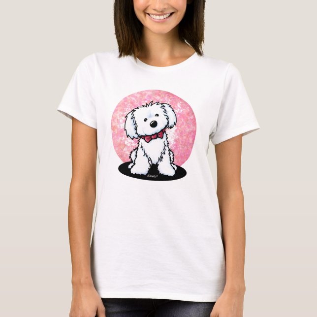 KiniArt Maltés con Corbatín Camiseta (Anverso)