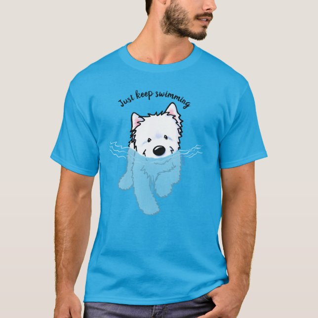 KiniArt Natación Camiseta Westie (Anverso)