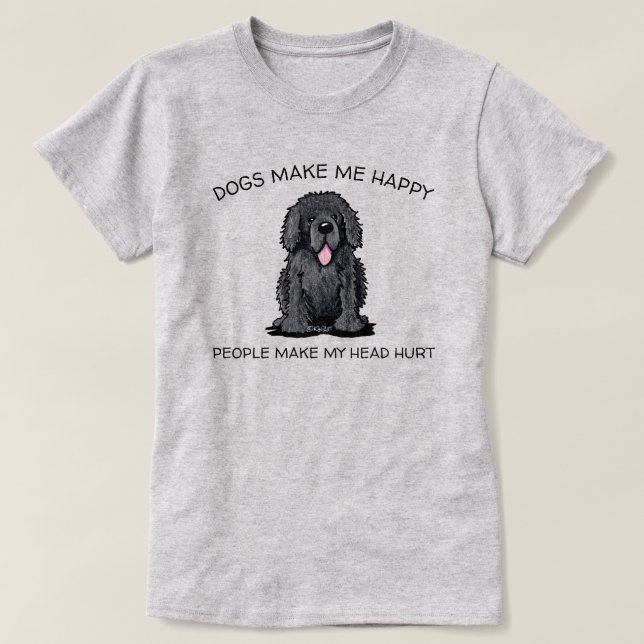 KiniArt Newfoundland Dog Aprecia la camiseta (Diseño del anverso)