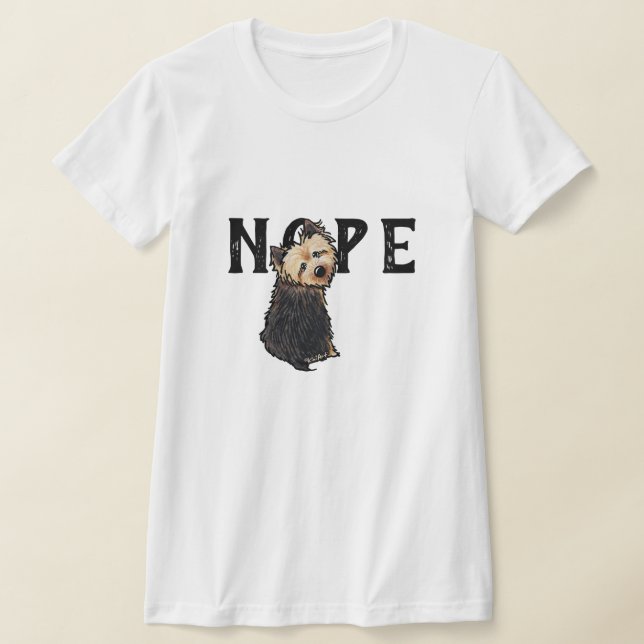 KiniArt Norwich Terrier NOPE Camiseta (Distribución)