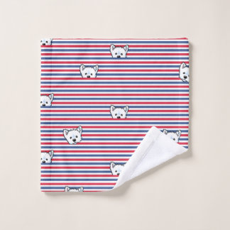 KiniArt Peekaboo Westies Set de toallas de baño