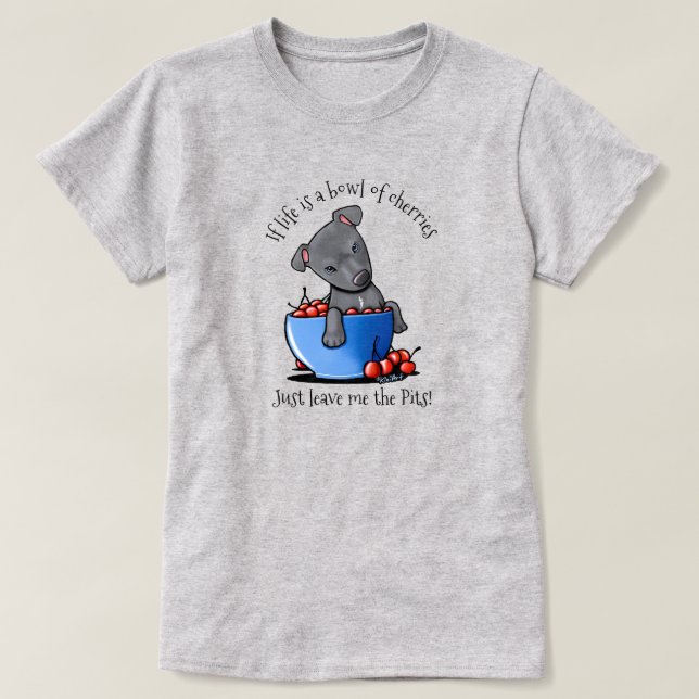 KiniArt Pitbull adora la camiseta (Diseño del anverso)