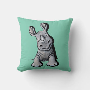 KiniArt Pocket Rhino Dos Almohada De Tono