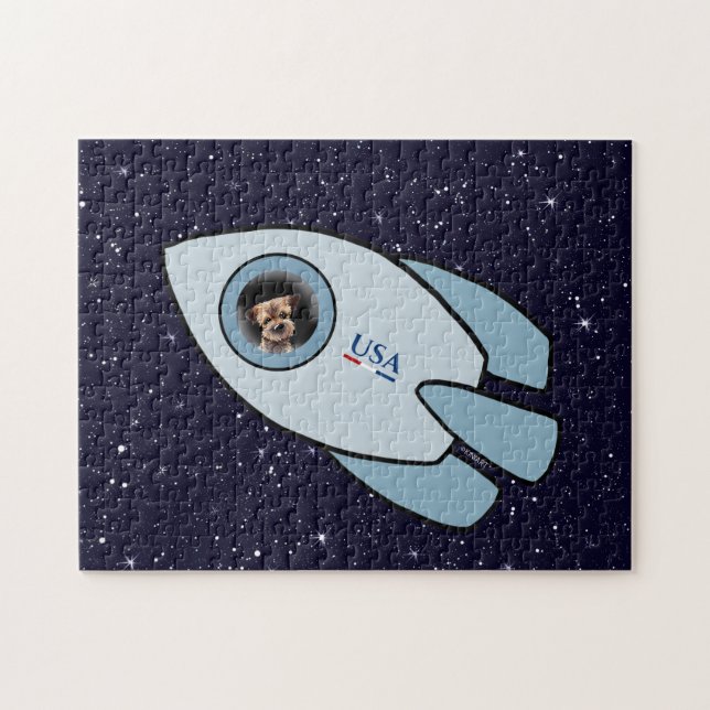 KiniArt Rompecabezas del cohete fronterizo del per (Horizontal)