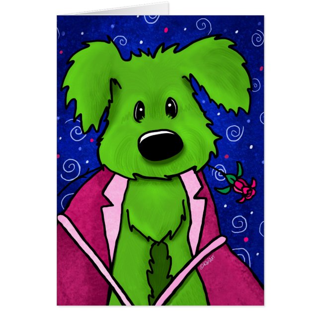 KiniArt Rufus Charm Valentine Card (Frente)