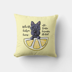 KiniArt Scottie Life Lemones Almohada de acento