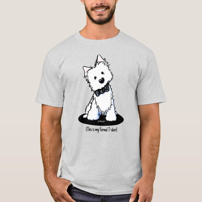 KiniArt Vestido formal camiseta Westie (Anverso)