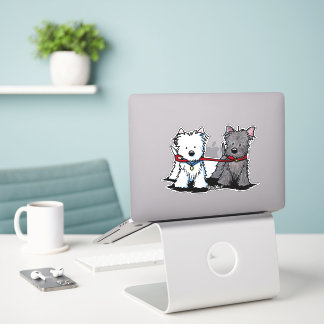 KiniArt Walking Terrier Duo Vinyl Pegatina