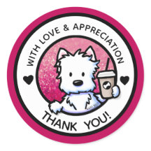 KiniArt Westie agradece a los Pegatinas