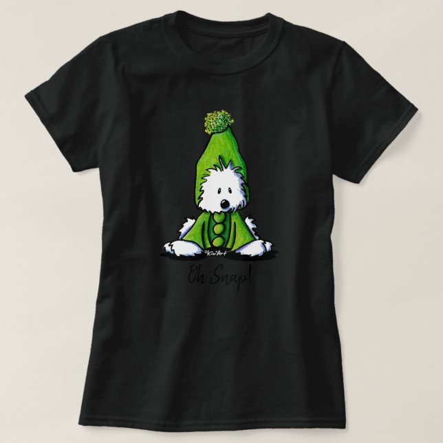 KiniArt Westie Dog Pea Camiseta (Diseño del anverso)