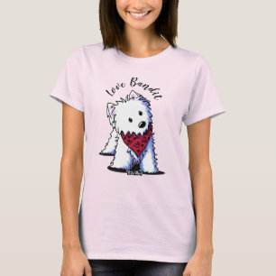 KiniArt Westie Love Bandit Camiseta Ligera
