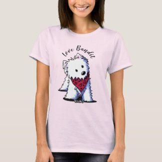 KiniArt Westie Love Bandit Camiseta Ligera