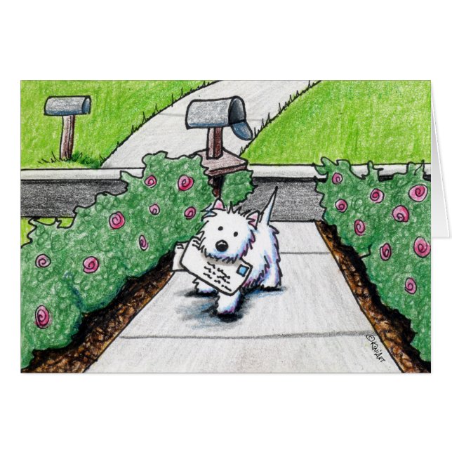 KiniArt Westie Mail Carrier (Anverso (Horizontal))