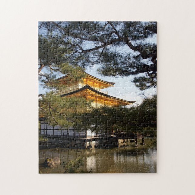 Kinkakuji (El Pabellón Dorado) Puzzle Jigsaw (Vertical)