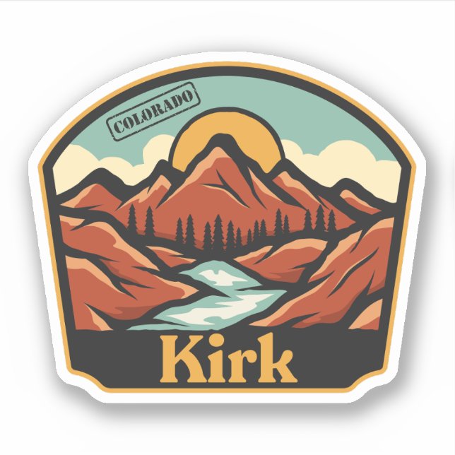 Kirk, Colorado Pegatina (Anverso)
