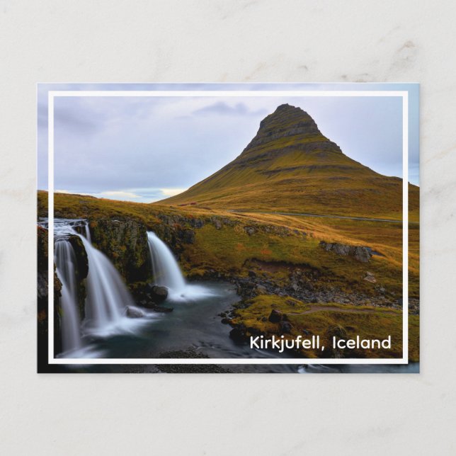 Kirkjufall, tarjeta postal de recuerdo de Islandia (Anverso)