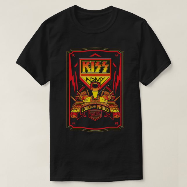 KISS - Ejército KISS, camiseta ruidosa y orgullosa (Diseño del anverso)