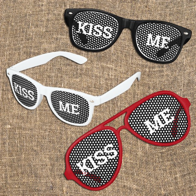 KISS ME Sombras retro / Gafas de sol Fiesta divert (Subido por el creador)