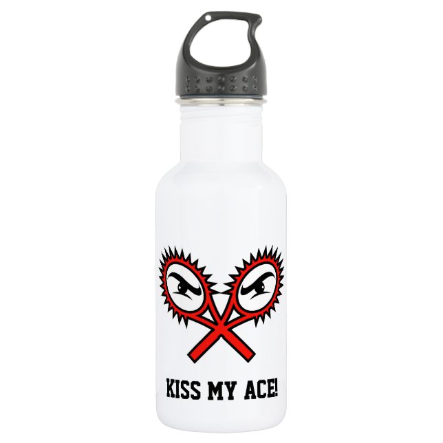 KISS MY ACE divertido botella de agua de tenis par (Anverso)