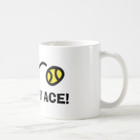 KISS MY ACE divertidos tazas de tenis para entrena