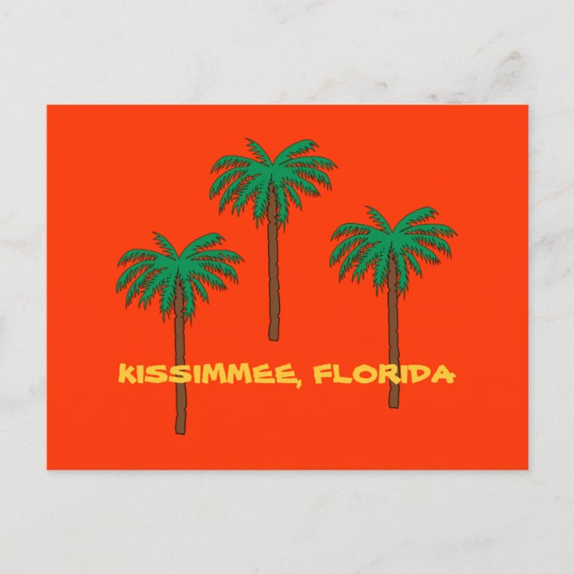 KISSIMMEE, postal de palmeras FLORIDA (Anverso)