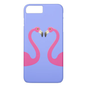 Kissing Flamingos iPhone 7 Plus Funda lilac