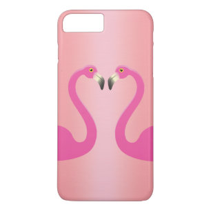 Kissing Flamingos iPhone 7 Plus Funda Rosa Gold