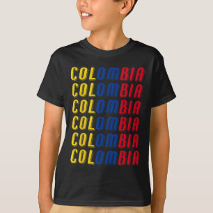 Kit de camiseta de fútbol de la bandera colombiana