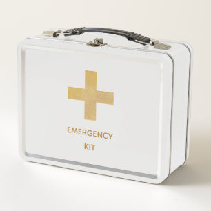 Kit de emergencia cruzada de oro Caja Metalizado d