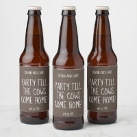 Kit de Etiquetas para Bebidas "Party Till the Cows
