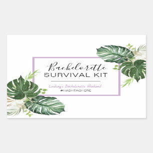 Kit de supervivencia de soltera Pegatina rectangul