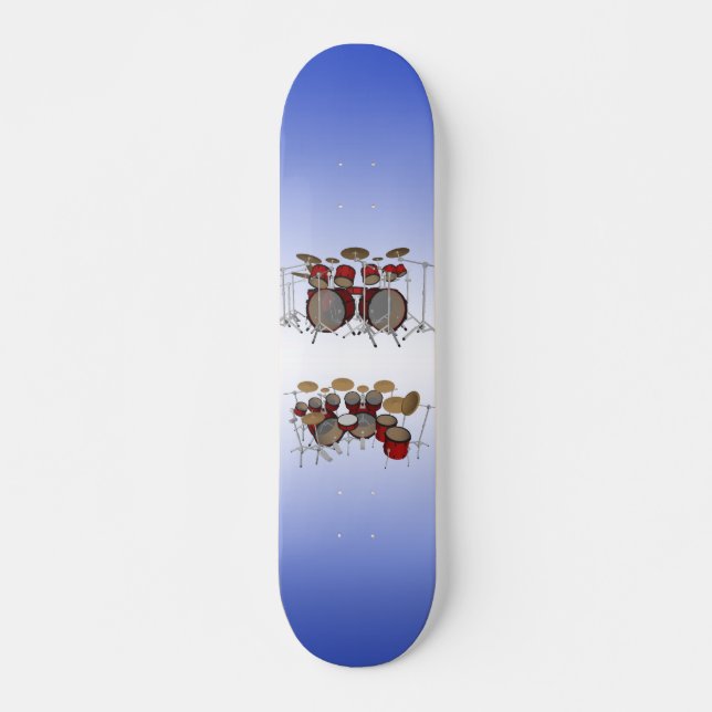 Kit de tambor de 10 piezas: Modelo 3D: Skateboard  (Anverso )